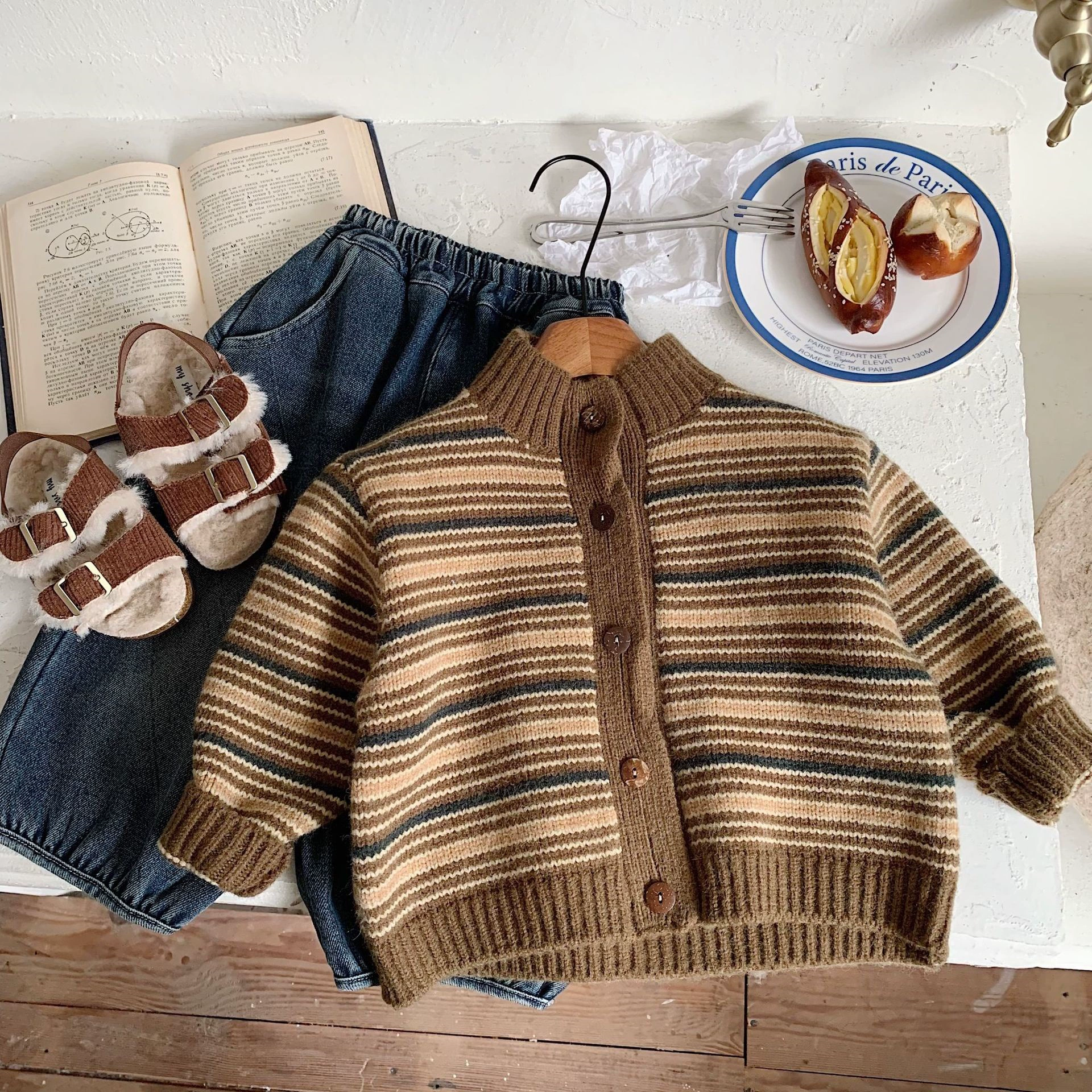 Children's sweater, winter knitted shirt, jacket