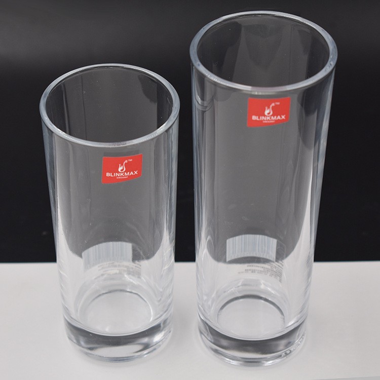 Lizun taza de agua de vidrio transparente taza de leche copa de vino blanco copa de cerveza taza de comedor redonda taza cuadrada engrosada taza recta