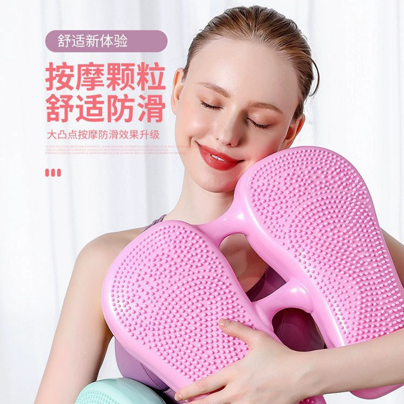 致佳跨境批发充气脚踩踏步器 女生瑜伽家用静音踏步机脚底按摩|undefined