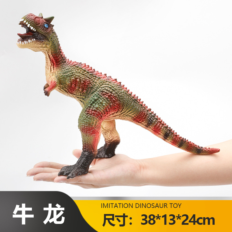 Modelo de dinosaurio de goma suave de gran tamaño para niños y niños, falciformes, brachiosaurios, triceratosaurios, juguetes de montaje