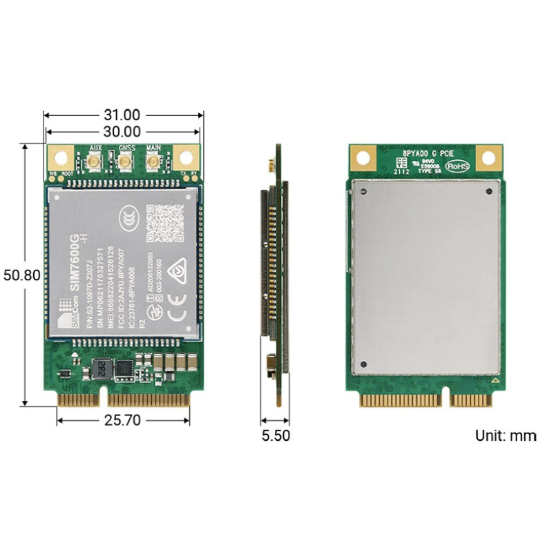 SIM7600G-H-PCIE GNSS LTE Cat-4 модуль Wei Xue SIMCom оригинал 4G универсальный