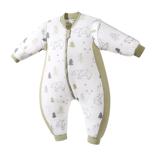 Bazitu children's anti-kick quilt pure cotton baby anti-jump autumn and winter thickened split-legged type A baby sleeping bag