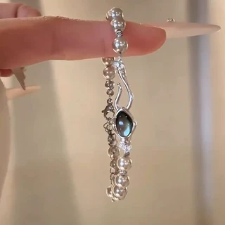 韩系千金风蛇形珍珠手链简约百搭高级感时尚轻奢精致设计感手饰品