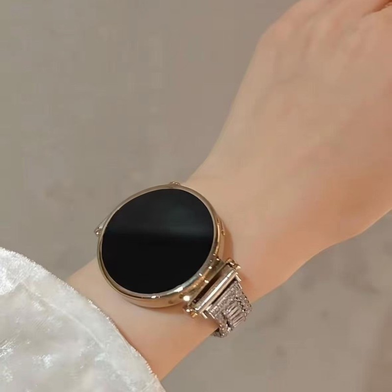 Apple Watch Applewatch フルダイヤモンド 3 列ジルコンメタル時計ストラップ Huawei GT5 時計ストラップ女性用|undefined