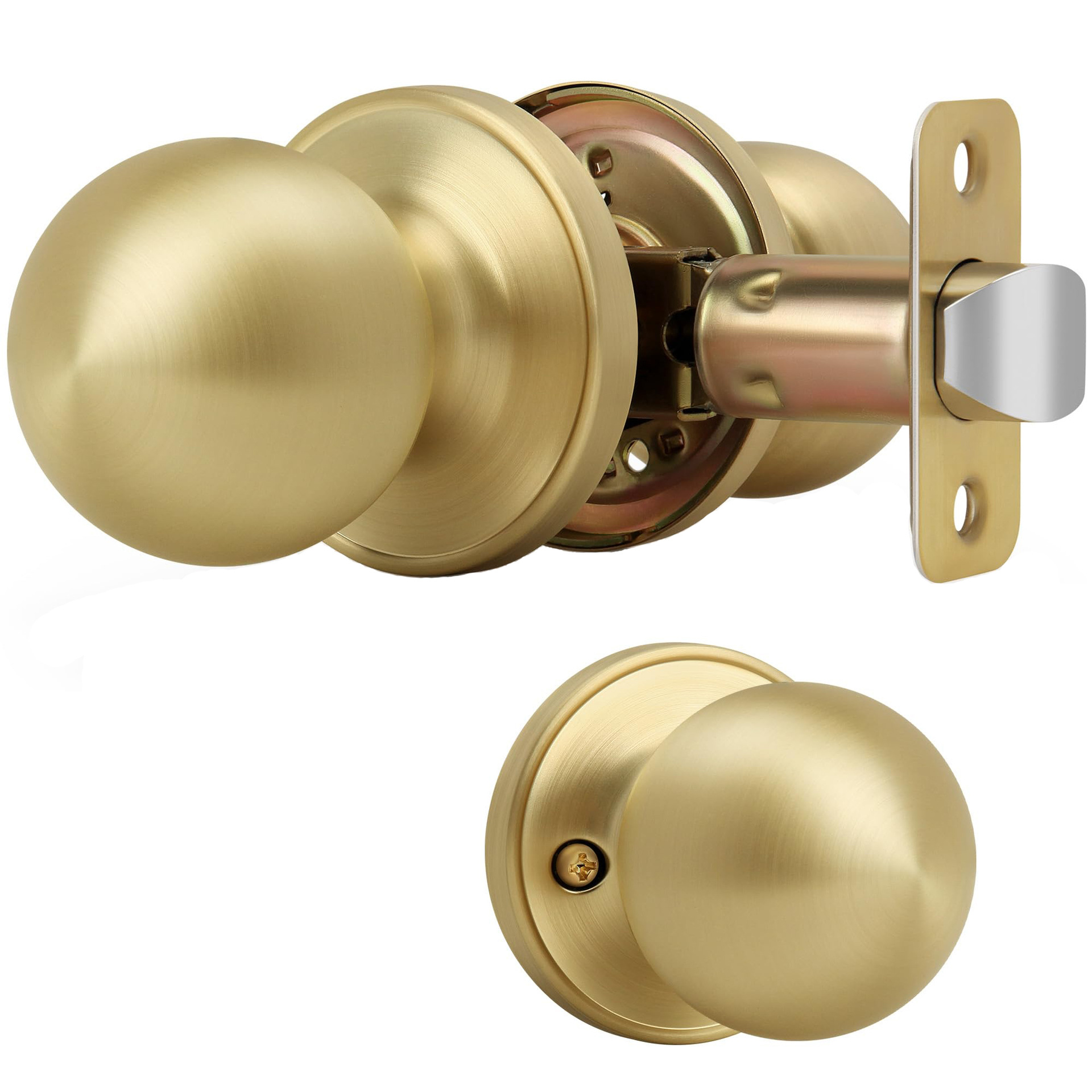 채널 기능 사금 금 패스/홀 새틴 황동