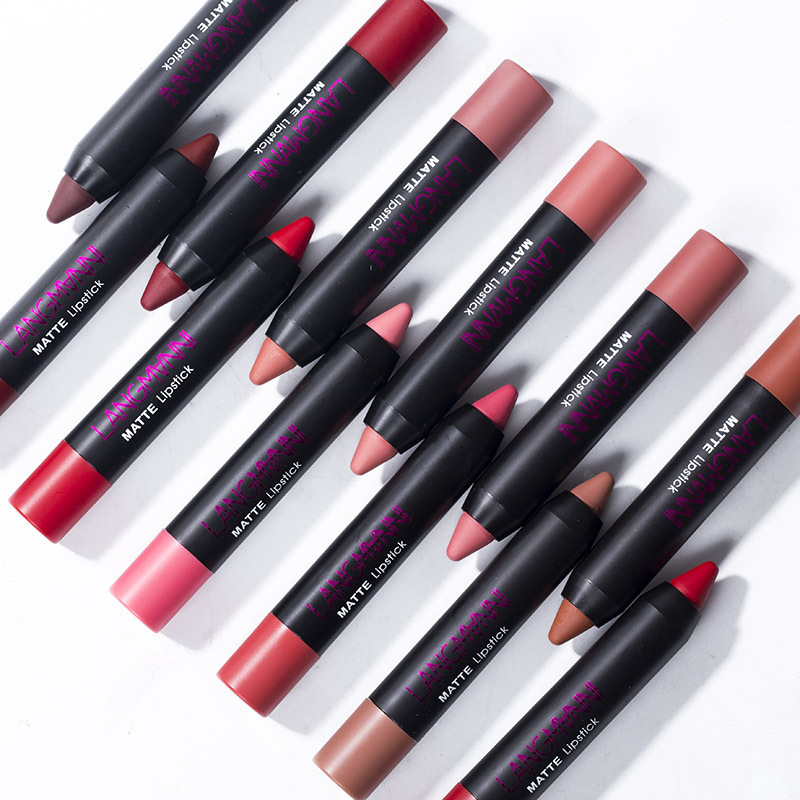 Langmanni 12-tube Velvet matte Lipstick Set, non-stick cup matte black tube lipstick Amazon undefined