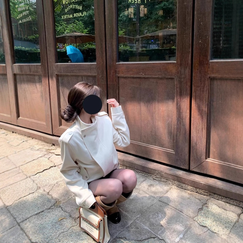 白巧恋人麂皮绒外套女冬季米白色设计感机车风宽松皮衣夹克上衣|undefined