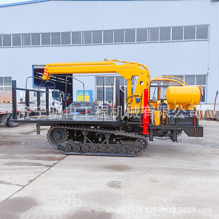 农用8吨履带随车吊 钢制履带随车吊现货全地形吊车运输车两用吊车