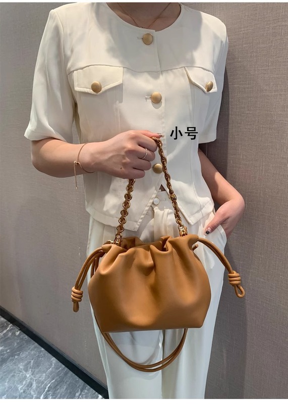罗家初秋2025韩版新款真皮云朵包韩国小众牛皮链条包时尚福袋包女|undefined