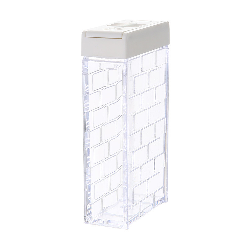 Caja de condimento de tapa abierta de dos vías transparente creativa 6 piezas de almacenamiento multiusos jarra de almacenamiento suministros de cocina jarra de sal condimento jarra sellada