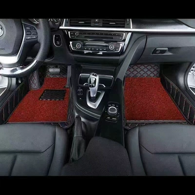 Ayaqaltılar (Kovriklər) – floor mats, full coverage - upgraded-model-please-note-the-model-year-when-placing-an-order-huiqi-black-and-red-main-and-co-pilot-black-carpet-silk-big-discount
