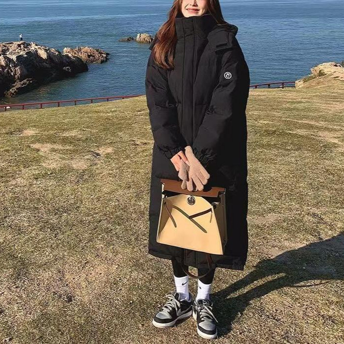 2025新款韩版羽绒棉服外套女冬季加厚宽松长款保暖大衣棉袄棉衣潮|undefined