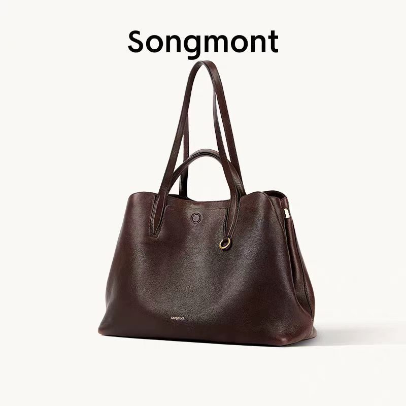 Songmont 山下裕松トレースシリーズ トートバッグ レディース 1層本革 大容量 通勤 ショルダーハンドバッグ|undefined