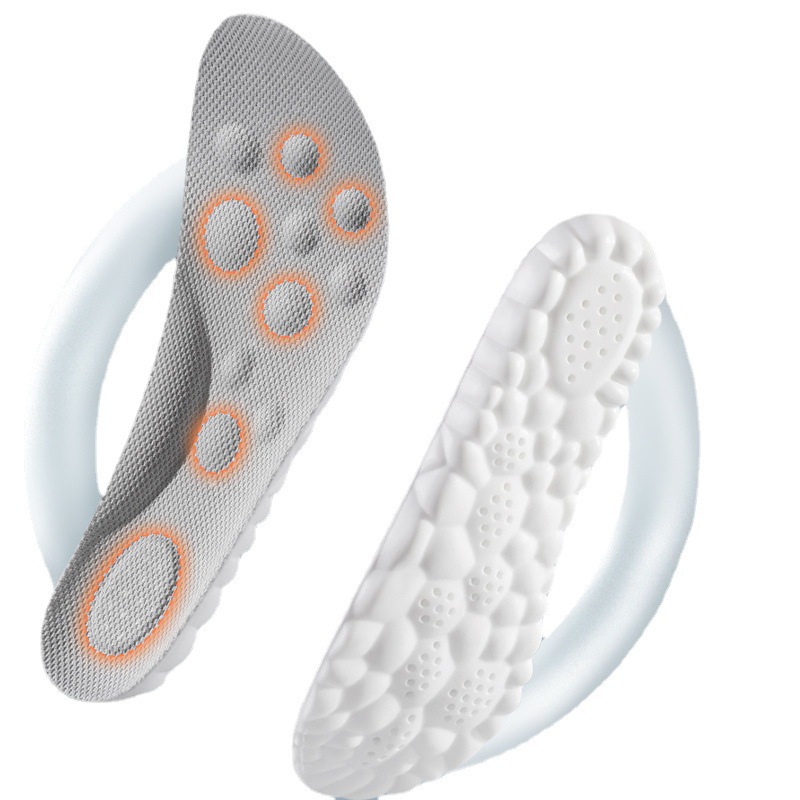 Plantilla de sensación de mierda de paso de nubes 4D para hombres y mujeres, suave, súper suave, cómodo, ejercicio, absorción de sudor, olor, prevención de engrosamiento, estación larga, arco de pie transpirable