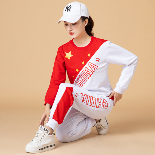 Shuffle dance dance sports fitness clothing autumn and winter square dance clothing new suit ghost step performance dance clothing for women