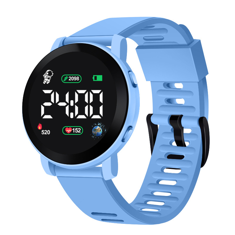Caliente nuevo LED ronda reloj electrónico tendencia de la moda ocio al aire libre impermeable estudiante deportes reloj electrónico