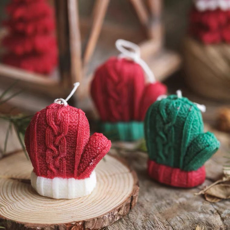Силиконовая форма для свечей в виде шерстяных перчаток, рождественская серия, зимняя креативная форма для выпечки, шоколада, печенья, мусса