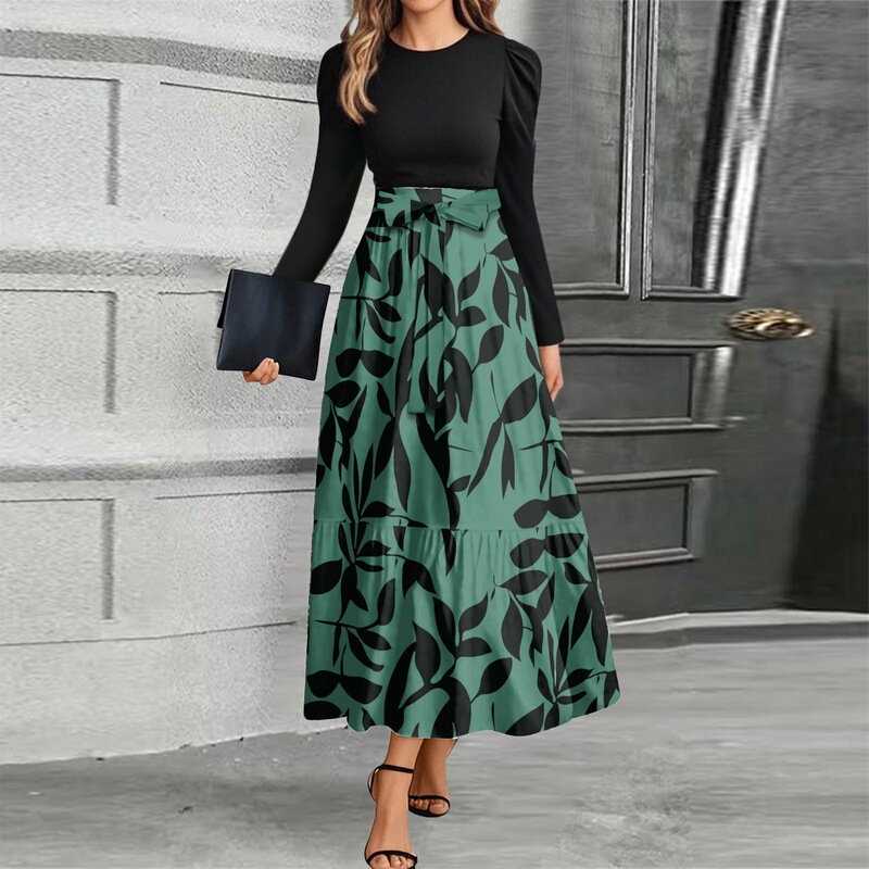 European and American Cross-Border Mid-Length Skirts, Casual Temperament Long Skirts, Amazon Foreign Trade Fashion Dresses, Ready-Made Wholesale