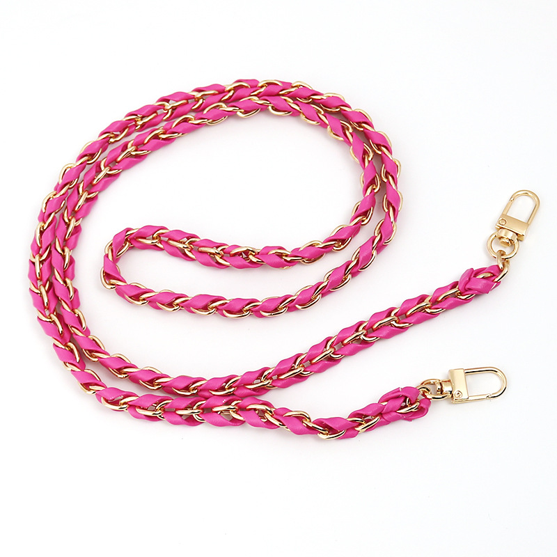 Bolso de verano para mujer con correa de cadena de cuero PU, correa de cadena de estilo Chanel, cadena de metal diagonal transversal estilo ins.