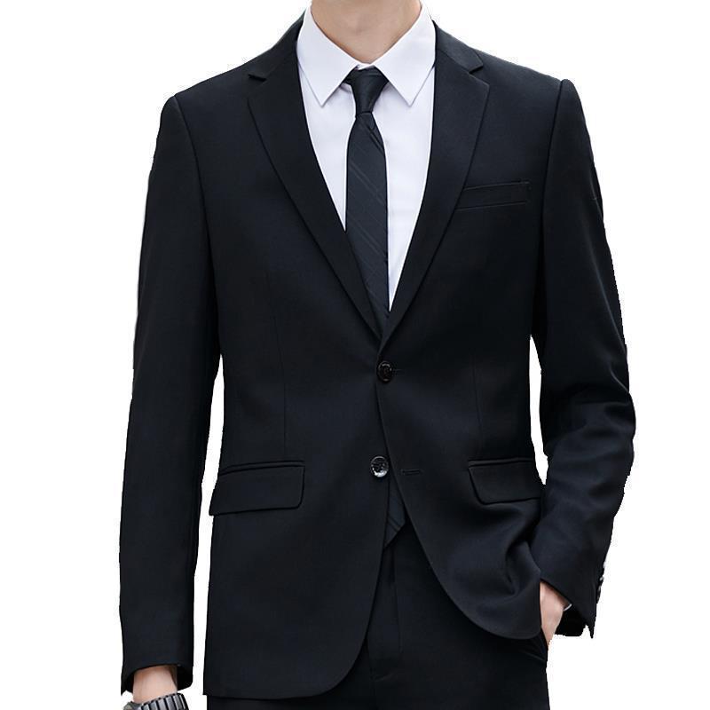 西装套男外套修身西装休闲商务西服男套青年大码新郎伴郎套装|undefined