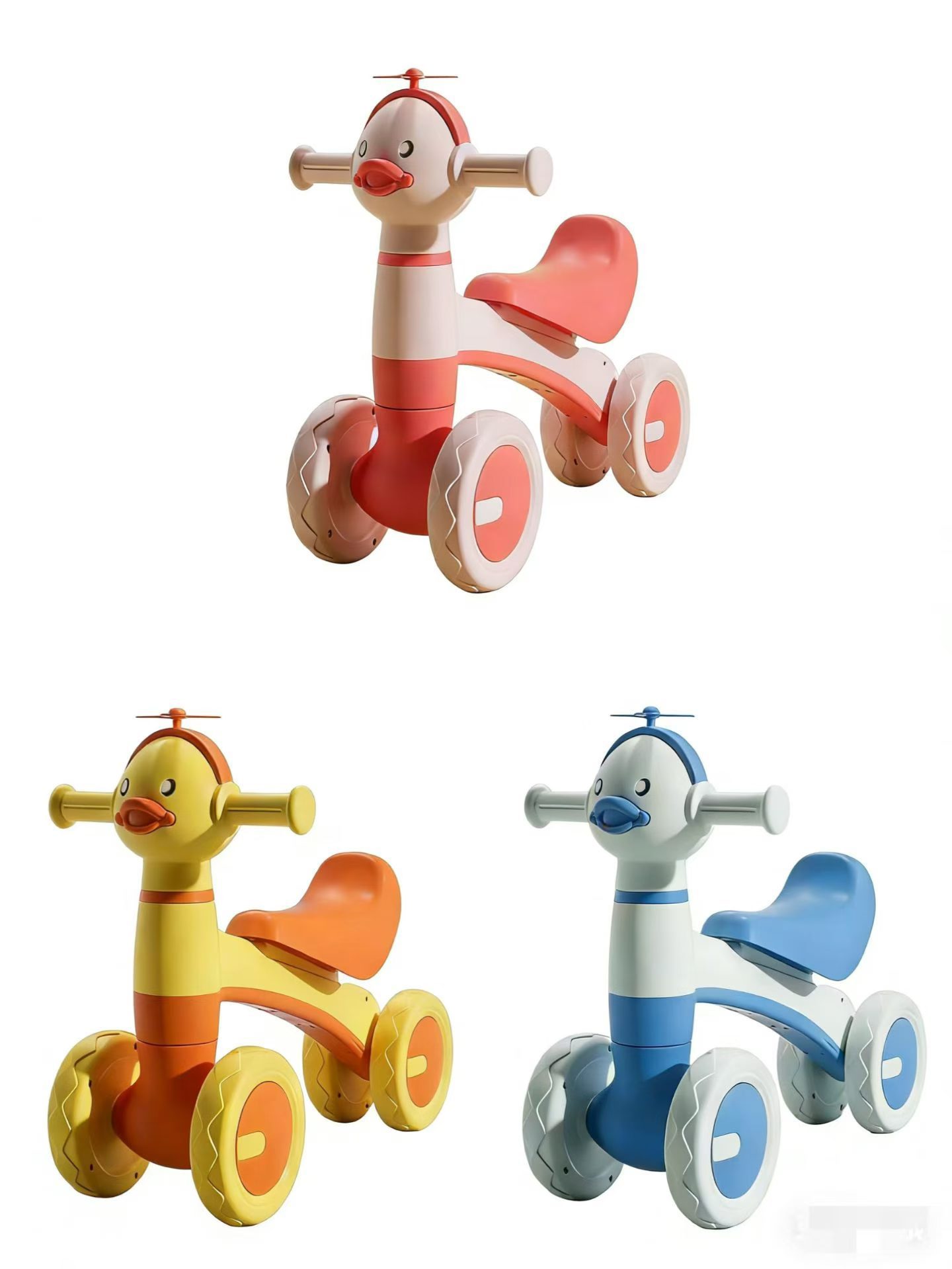 Montable de Equilibrio de 4 Ruedas para Bebé de Plástico Sin Pedales para Bebés