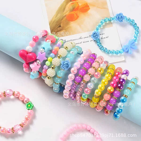 Children's Bracelet Female Princess Beaded Cartoon Cute Children Girl Baby Bracelet Student Jewelry Bracelet Jewelry