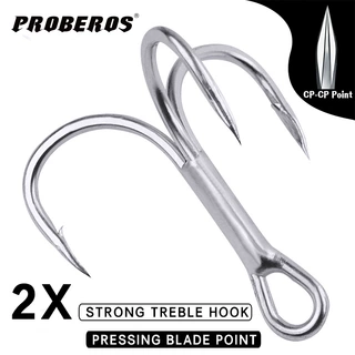 PRO BEROS新品三本钩有倒刺锚钩 20个/盒 路亚渔具钓具