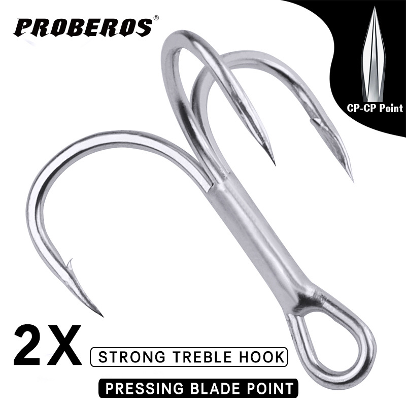 PRO BEROS新品三本钩有倒刺锚钩 20个/盒 路亚渔具钓具