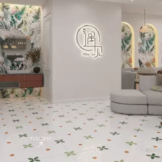 广东佛山800x800亮光面彩色花砖客厅瓷砖地板砖卧室地砖客厅拼花