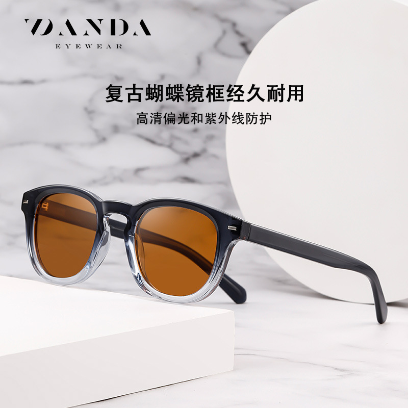 Nuevas gafas de sol polarizadas S31130 gafas de sol de hoja de protección solar al aire libre de moda gafas de sol de montura redonda de venta caliente transfronteriza