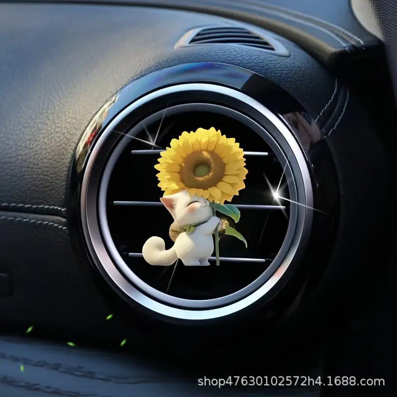 Comercio exterior transfronterizo suéter gatito productos acabados ventilador clips decoración de automóviles perfume adorable acrílico decoración impermeable image 12