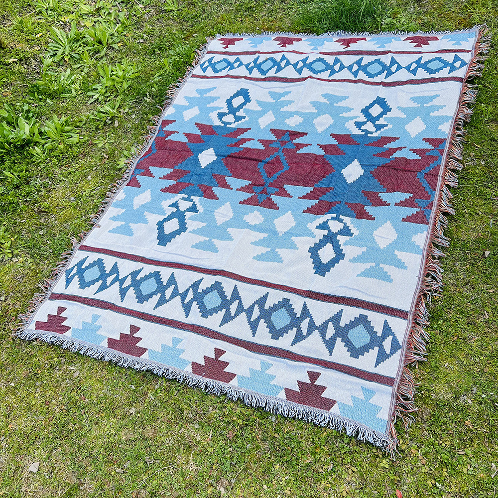Woven picnic Sucre outdoor camping sofa multifunctional Bohemian blanket, thread blanket_voghion.com
