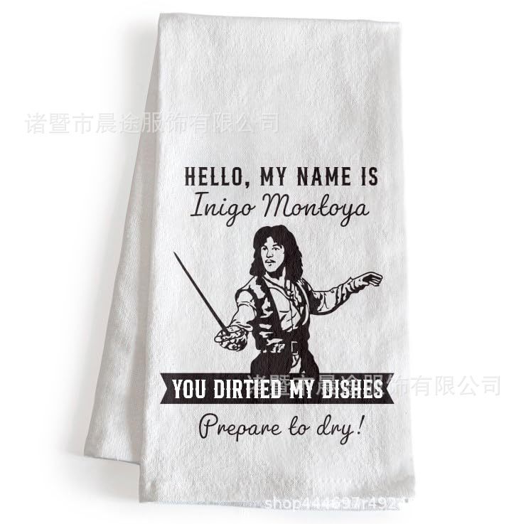 Funny Kitchen Towel 18X 24inch , Fun Dish Towel, Fun Tea Towel, Novelty Tableware, Satiric