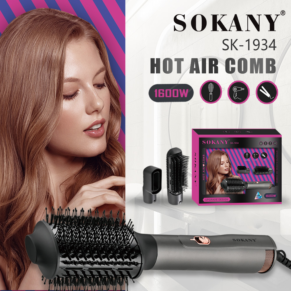 Cross-Border Manual Heating Curling Iron and Straightening Comb, Non-Damaging to Hair, Portable Flat Iron, Dual-Use for Straightening and Curling, Volumizing Comb