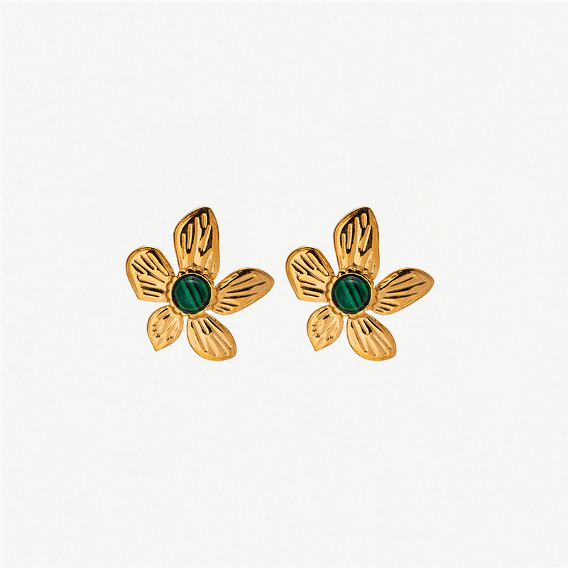 TENA retro nicho de alta calidad de acero inoxidable diseño de brotes de pétalos no se desvanecen pendientes
