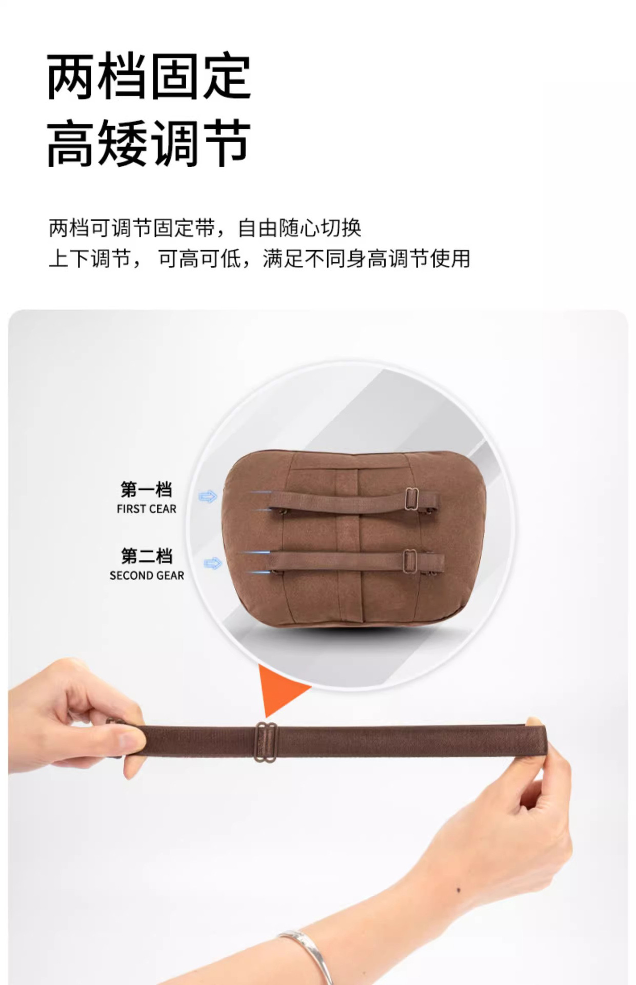 Car Headrest Cushion S-Class Universal Car Headrest Neck Pillow Flip Leather Sweat-Absorbent Comfortable Breathable Neck Pillow Waist