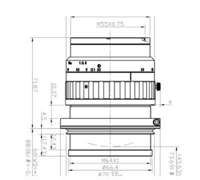 浩蓝光电AZUREphotonics ELS-98-3.5V16K-0.29X 手动光圈定焦镜头