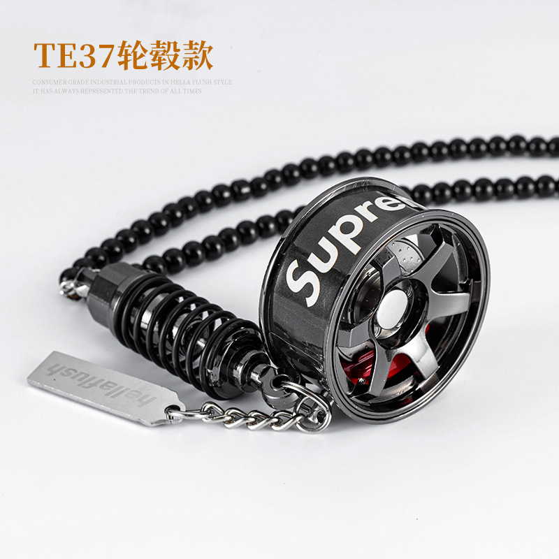 Original de la marca de moda cubo de la rueda del coche colgante del coche TE37BBSAMG modificado cubo de la rueda Del Coche Espejo Retrovisor adornos coche colgante