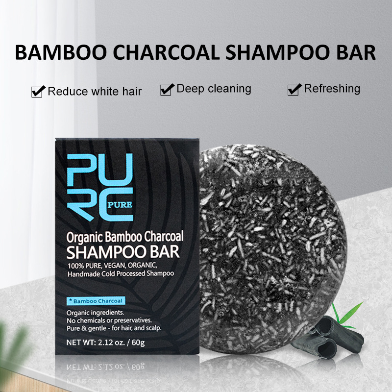 Bamboo Charcoal Shampoo Soap Image 2