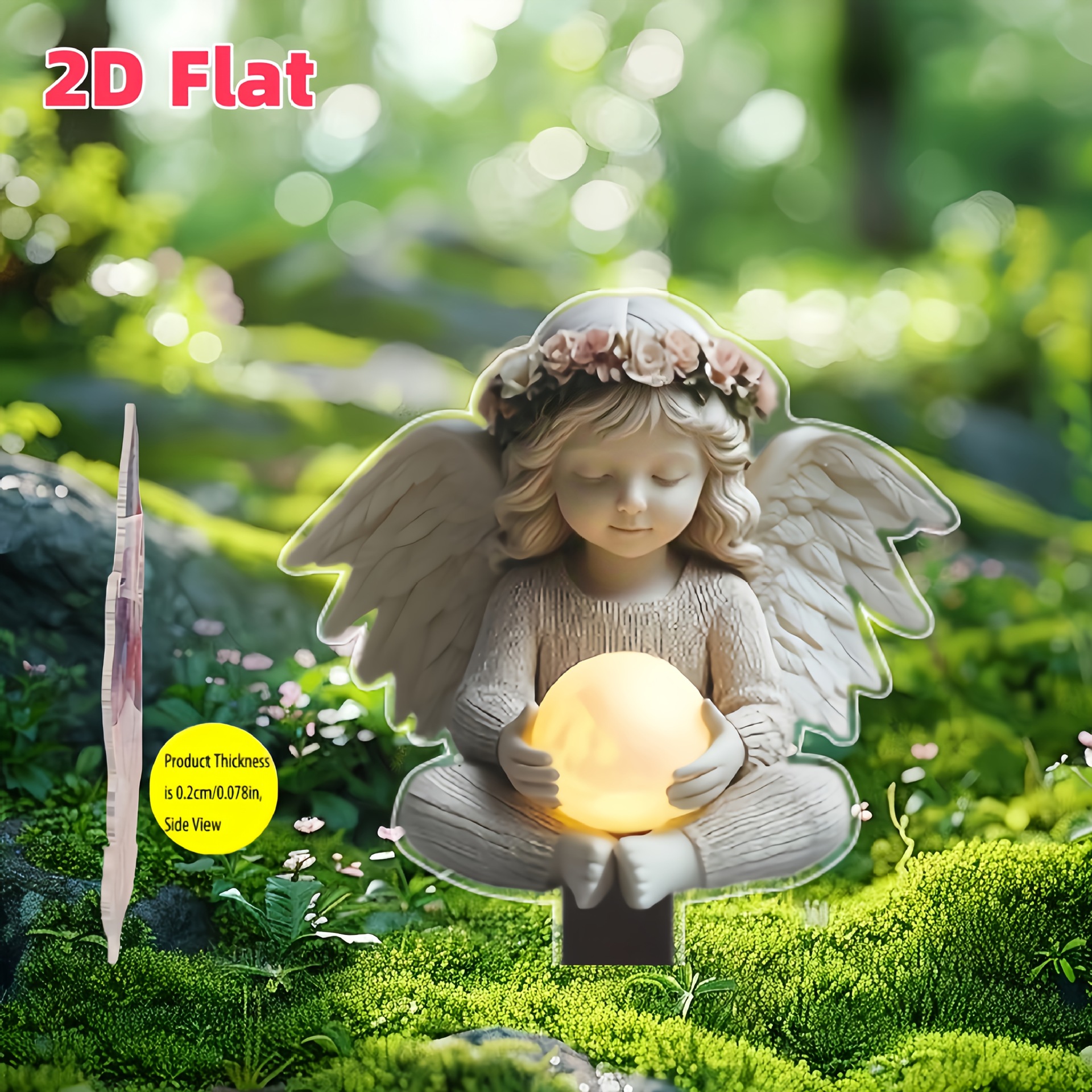 跨境迷人森林之花园桩室内外亚克力盆栽和庭院装饰防水耐磨地插