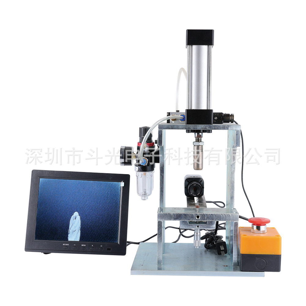 深圳生产气动上套环胶粒上环机线路板PCB钻咀锣刀上刀粒带十字线