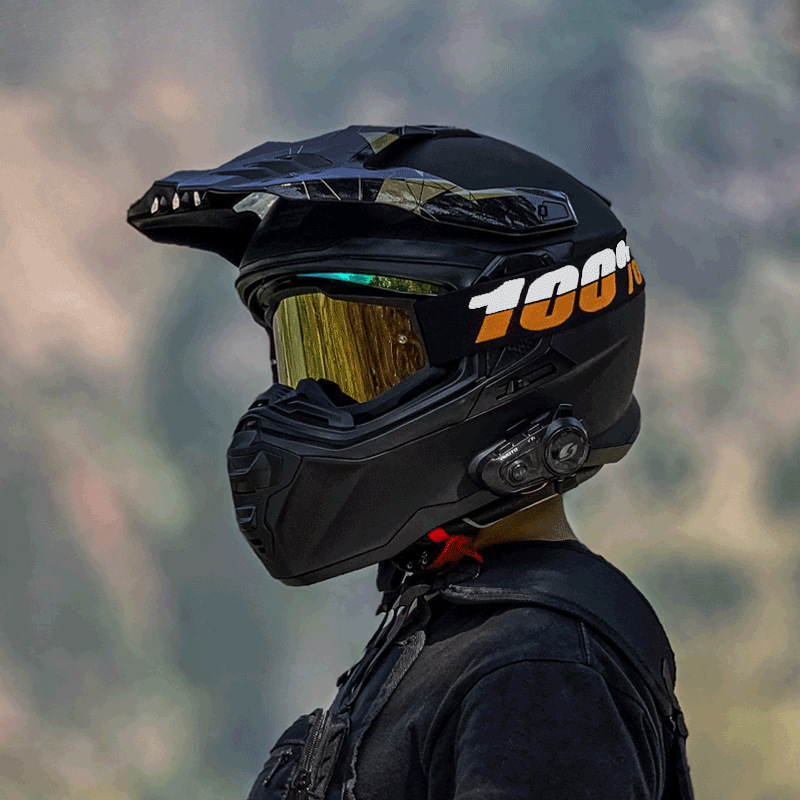 Motuoche Rally Helmet Motorcycle Dual Lens Summer Full Helmet 3C Certified (Auto Parts and Accessories) - m-ash-grey-jungle