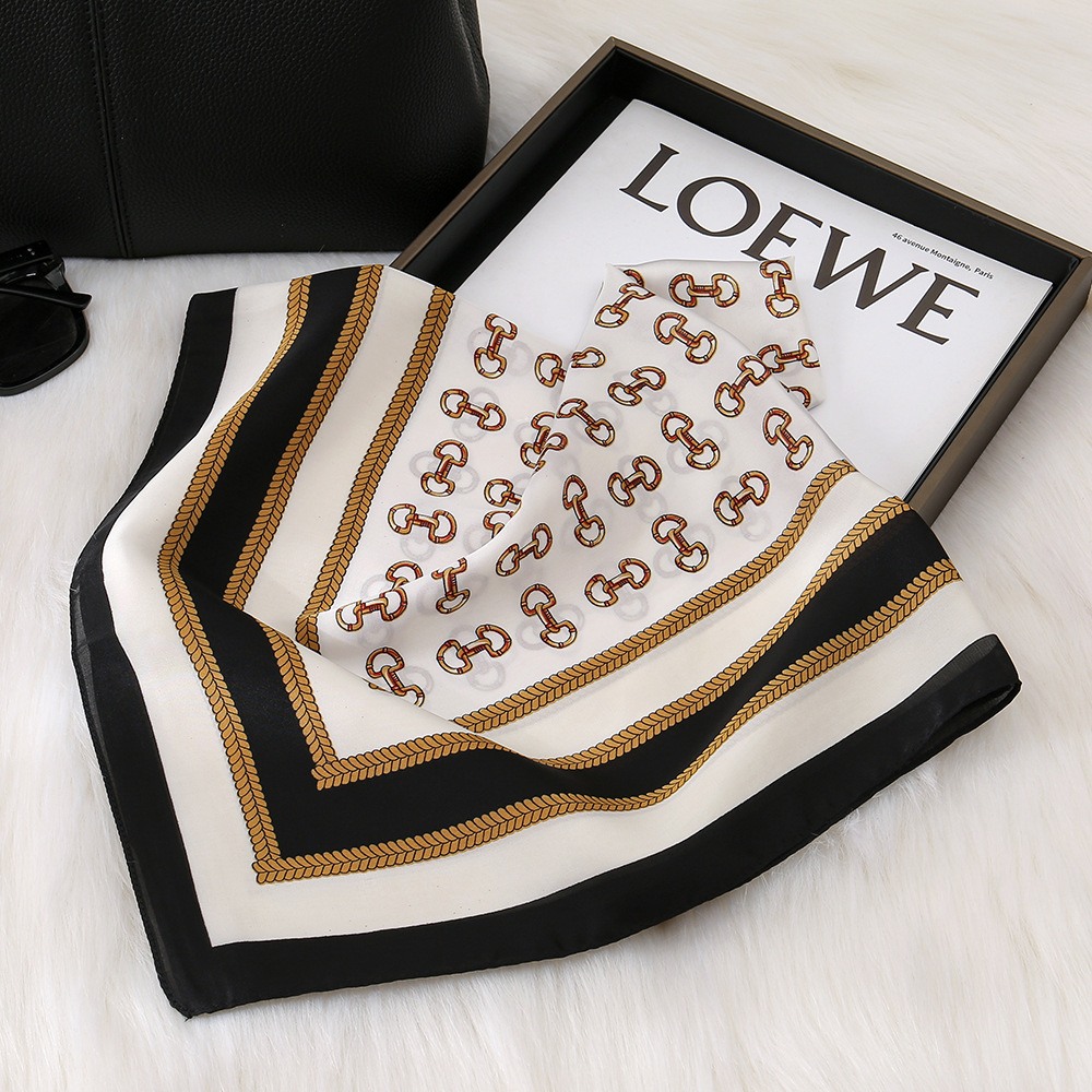 Moda de alta calidad, bufandas de seda femeninas versátiles, nuevos bufandas cuadradas de seda, decoración profesional de impresión coreana, bufandas de cuello