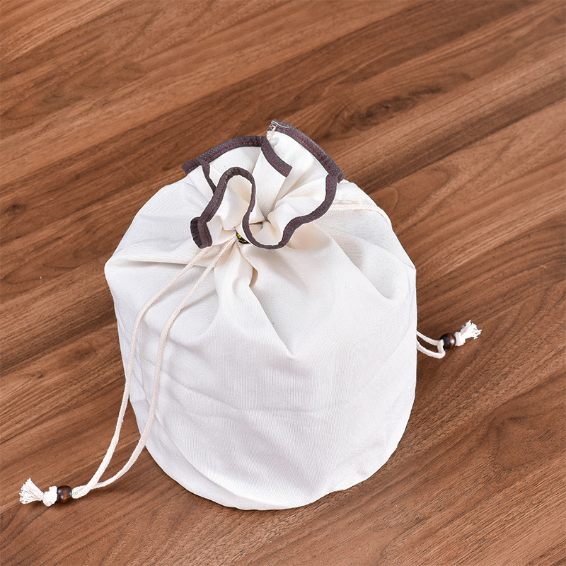 Fuding White Tea Drum Cloth Bag Pu-erh Seven Cake Wake Tea Storage Collection Gift Packaging Bag Dechuang