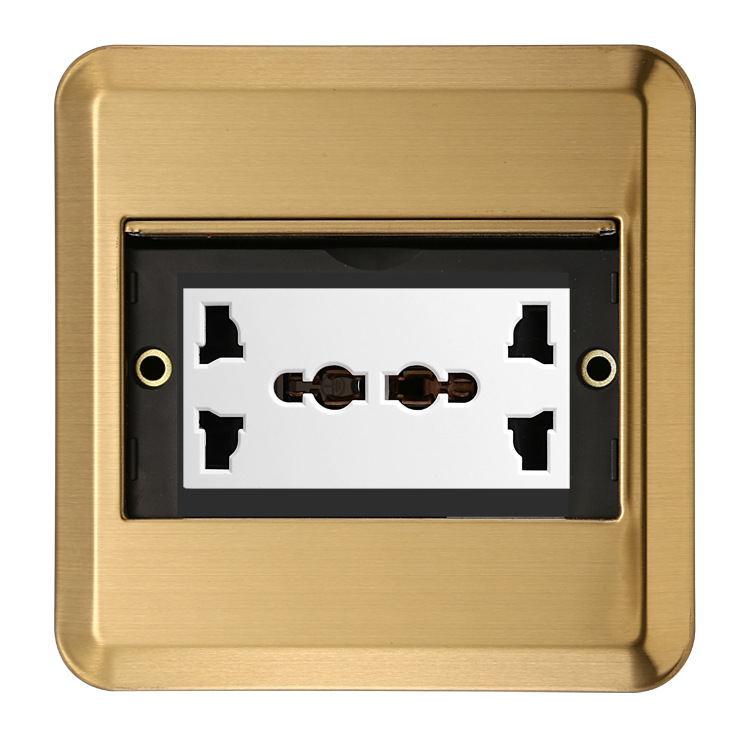 Factory stainless steel ground outlet, Thai style, three-hole power outlet, embedded hidden floor outlet
