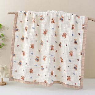 Bath Towel Newborn Baby Type a Cotton Gauze 6-Layer Gauze Blanket Super Soft Absorbent Kidsren's Bath Towel Baby Blanket
