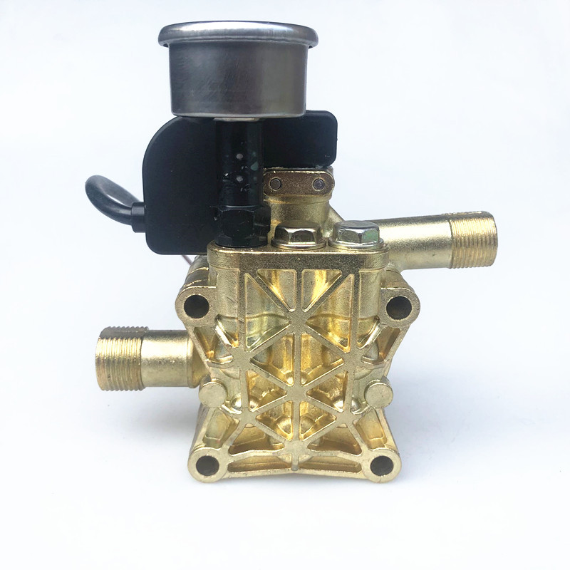 High Pressure: Xǐchējī Portable car washer - premium-thickened-copper-plated-pump-head-pressure-gauge