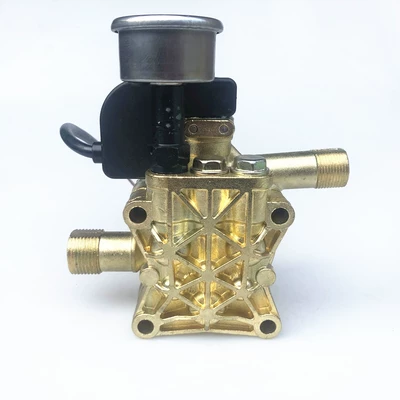Satchel High-Pressure Cleaning Machine Pump Head: Portable car washer - premium-thickened-copper-plated-pump-head-pressure-gauge
