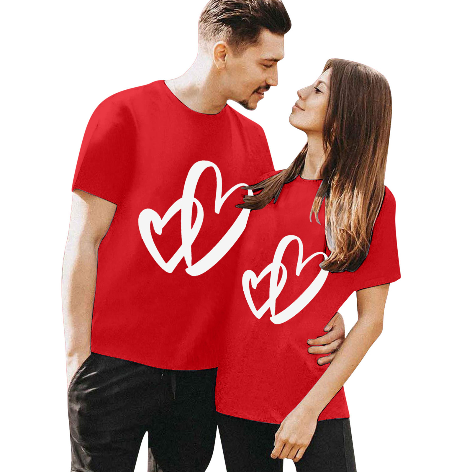 Women's T-shirt Short Sleeve T-shirts Printing Fashion Heart Shape display picture 6