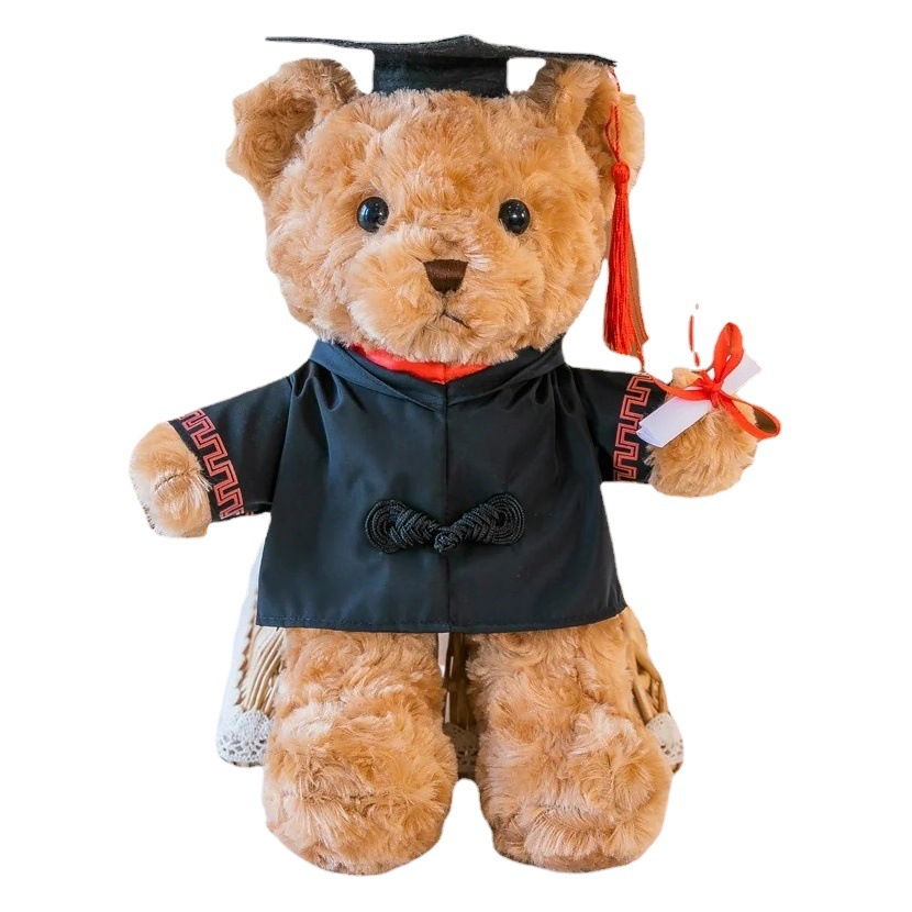 Maestro ropa maestro médico oso de peluche de juguete graduación oso muñeca impresa muñeca de tela muñeca graduación regalo